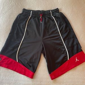 Jordan 11 Basketball Shorts, Red and Black, Men’s Size Large